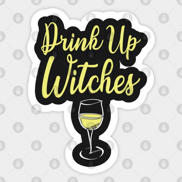 Halloween Drinking Drink Up Witches Sticker by finedesigns